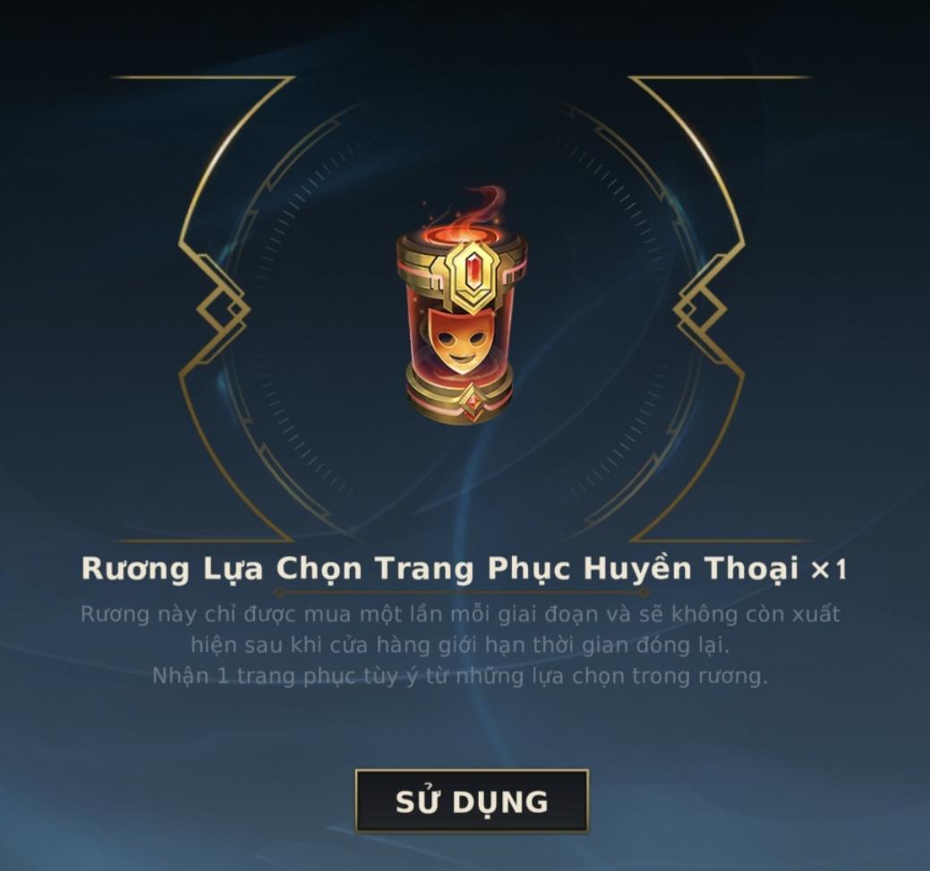 Rương Lựa Chọn Trang Phục Huyền Thoại